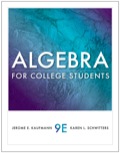 EBK ALGEBRA FOR COLLEGE STUDENTS - 9th Edition - by Schwitters - ISBN 8220100424281