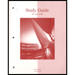 Study Guide To Accompany Managerial Accounting - 1st Edition - by John Wild - ISBN 9780073265728
