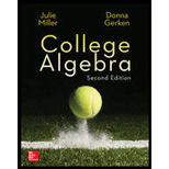 College Algebra (Collegiate Math) - 2nd Edition - by Julie Miller, Donna Gerken - ISBN 9780077836344