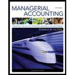 Managerial Accounting - 9th Edition - by HILTON,  Ronald W. - ISBN 9780078110917