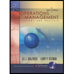 Operations Management - With Cd - 6th Edition - by KRAJEWSKI, Lee J. - ISBN 9780130671134