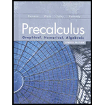 PRECALC.:GRAPHICAL,NUMER..(HS)-W/ACCESS - 8th Edition - by Demana - ISBN 9780131375598