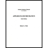 Student Solutions Manual To Accompany: Applied Fluid Mechanics 6th Ed - 6th Edition - by Robert L. Mott - ISBN 9780131723535