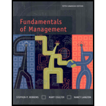 Fundamentals Of Management, Fifth Canadian Edition - 5th Edition - by Stephen P.; Coulter Robbins - ISBN 9780131988798