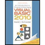 Introduction to Programming Using Visual Basic 2010 - 8th Edition - by David I. Schneider - ISBN 9780132128568