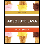 Absolute Java - 5th Edition - by Walter Savitch, Kenrick Mock - ISBN 9780132830317