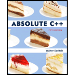 Absolute C++ - 5th Edition - by Walter Savitch, Kenrick Mock - ISBN 9780132830713