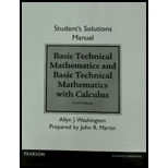 Student Solutions Manual For Basic Technical Mathematics And Basic Technical Mathematics With Calculus - 10th Edition - by Allyn J. Washington - ISBN 9780133253511
