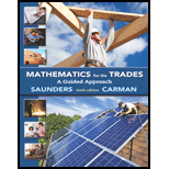 Mathematics for the Trades: A Guided Approach (10th Edition) - Standalone book - 10th Edition - by Robert A. Carman Emeritus, Hal M. Saunders - ISBN 9780133347777