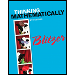 Thinking Mathematically, Nasta 6th Edition - 6th Edition - by ROBERT BLITZER - ISBN 9780133479812