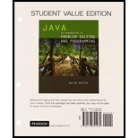 Java: Intro. to Prob. Solv... (Looseleaf) - 7th Edition - by SAVITCH - ISBN 9780133841084