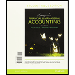 Horngren's Financial & Managerial Accounting, Student Value Edition (5th Edition) - 5th Edition - by Tracie L. Miller-Nobles, Brenda L. Mattison, Ella Mae Matsumura - ISBN 9780133851267