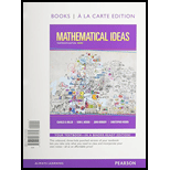 Mathematical Ideas, Books a la Carte Edition plus NEW MyLab Math with Pearson eText -- Access Card Package (13th Edition) - 13th Edition - by Charles D. Miller, Vern E. Heeren, John Hornsby, Christopher Heeren - ISBN 9780133865462