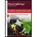 Mastering Biology With Pearson Etext -- Standalone Access Card -- For Biology: Science For Life With Physiology - 5th Edition - by Colleen Belk, Virginia Borden Maier - ISBN 9780133926286