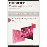 Modified Masteringgenetics With Pearson Etext -- Standalone Access Card -- For Genetic Analysis: An Integrated Approach (2nd Edition) - 2nd Edition - by Sanders, Mark F., BOWMAN, John L. - ISBN 9780133999006