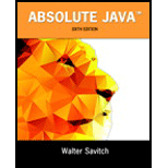 Absolute Java (6th Edition) - 6th Edition - by Walter Savitch, Kenrick Mock - ISBN 9780134041674