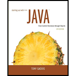 Starting Out with Java: From Control Structures through Objects plus MyLab Programming with Pearson eText - Access Card Package (6th Edition) - 6th Edition - by GADDIS, Tony - ISBN 9780134059877