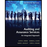 Auditing and Assurance Services (16th Edition) - 16th Edition - by Alvin A. Arens, Randal J. Elder, Mark S. Beasley, Chris E. Hogan - ISBN 9780134065823