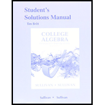 Student's Solutions Manual for College Algebra Enhanced with Graphing Utilities - 7th Edition - by Michael Sullivan; Michael Sullivan III - ISBN 9780134111421