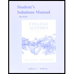 Student's Solutions Manual for College Algebra Enhanced with Graphing Utilities