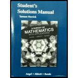 Student's Solutions Manual for A Survey of Mathematics with Applications