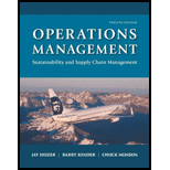 Operations Management: Sustainability and Supply Chain Management (12th Edition) - 12th Edition - by Jay Heizer, Barry Render, Chuck Munson - ISBN 9780134130422