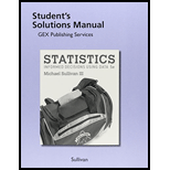 Student Solutions Manual for Statistics: Informed Decisions Using Data - 5th Edition - by Sullivan - ISBN 9780134135403