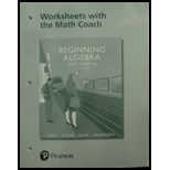 Beginning Algebra: Early... -Worksheets - 4th Edition - by Tobey - ISBN 9780134142579