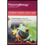 Mastering Biology with Pearson eText -- Standalone Access Card -- for Campbell Biology in Focus (2nd Edition) - 2nd Edition - by Lisa A. Urry, Michael L. Cain, Steven A. Wasserman, Peter V. Minorsky, Jane B. Reece - ISBN 9780134143729