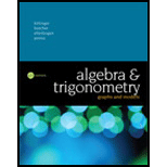 Algebra and Trigonometry: Graphs and Models (6th Edition)