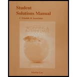Student Solutions Manual For Beginning & Intermediate Algebra