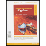 Beginning and Intermediate Algebra a la Carte -- Access Card Package (6th Edition) - 6th Edition - by Margaret L. Lial, John Hornsby, Terry McGinnis - ISBN 9780134197340