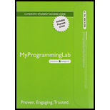 Mylab Programming With Pearson Etext -- Access Code Card -- For Absolute Java - 6th Edition - by SAVITCH - ISBN 9780134254012