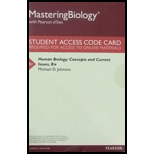 Masteringbiology With Pearson Etext -- Valuepack Access Card -- For Human Biology: Concepts And Current Issues - 8th Edition - by Johnson - ISBN 9780134254906