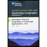 Mastering Geography with Pearson eText -- Standalone Access Card -- for McKnight's Physical Geography: A Landscape Appreciation (12th Edition)