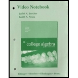 Video Notebook For College Algebra: Graphs And Models - 6th Edition - by Marvin L. Bittinger, Judith A. Beecher, David J. Ellenbogen, Judith A. Penna - ISBN 9780134267234