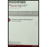 Modified Masteringa&p With Pearson Etext -- Valuepack Access Card -- For Principles Of Human Physiology - 6th Edition - by STANFIELD, Cindy L. - ISBN 9780134289694