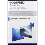 Modified Mastering Oceanography with Pearson eText -- Standalone Access Card -- for Essentials of Oceanography (12th Edition)