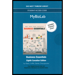Business Essentials Mybizlab Student Access Code Card Only - 8th Edition - by Ronald Ebert - ISBN 9780134298405