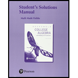 Student's Solutions Manual for College Algebra with Modeling & Visualization