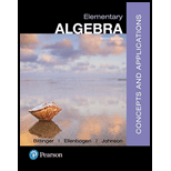 Elementary Algebra: Concepts and Application