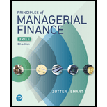 Principles of Managerial Finance, Brief (8th Edition) (What's New in Finance) - 8th Edition - by Chad J. Zutter, Scott B. Smart, Scott Smart - ISBN 9780134476308