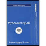 Myaccountinglab With Pearson Etext -- Access Card -- For Horngren's Accounting, The Managerial Chapters - 12th Edition - by MILLER-NOBLES, Tracie L., Mattison, Brenda L., Matsumura, Ella Mae - ISBN 9780134490663