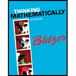 THINKING MATHEMATICALLY (LL)-W/MATHXL - 6th Edition - by Blitzer - ISBN 9780134499277