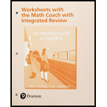 Intermediate Algebra -Workshts. With Math Coach - 8th Edition - by Tobey - ISBN 9780134539263