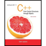 Starting Out with C++ from Control Structures to Objects Plus MyLab Programming with Pearson eText -- Access Card Package (9th Edition) - 9th Edition - by Tony Gaddis - ISBN 9780134544847