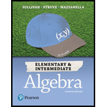 Elementary & Intermediate Algebra - 4th Edition - by Sullivan,  Michael, III, Struve,  Katherine R., Mazzarella,  Janet. - ISBN 9780134556079