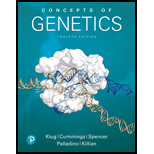 Concepts of Genetics (12th Edition) - 12th Edition - by William S. Klug, Michael R. Cummings, Charlotte A. Spencer, Michael A. Palladino, Darrell Killian - ISBN 9780134604718