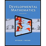 DEVELOPMENTAL MATH - 9th Edition - by BITTINGER&BEEC - ISBN 9780134646404