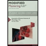 Modified MasteringA&P with Pearson eText -- Standalone Access Card -- for Essentials of Human Anatomy & Physiology (12th Edition)